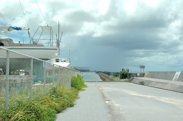 防波堤の目の前